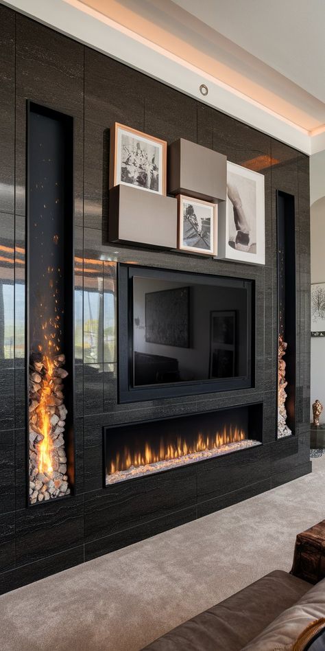 3D Alev Efektli Elektrikli Şömine