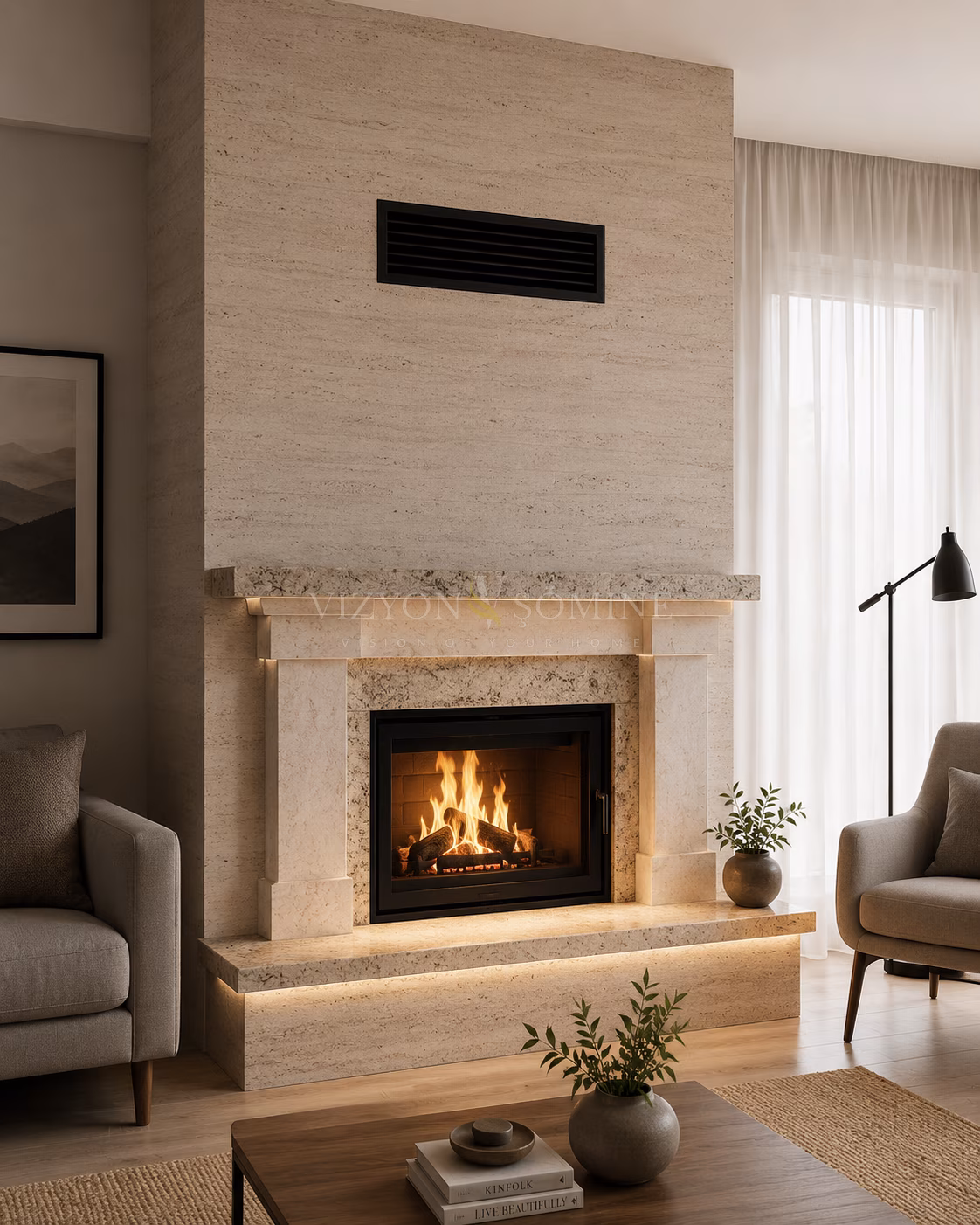 Açık Şömine Model Kaplan 2610
